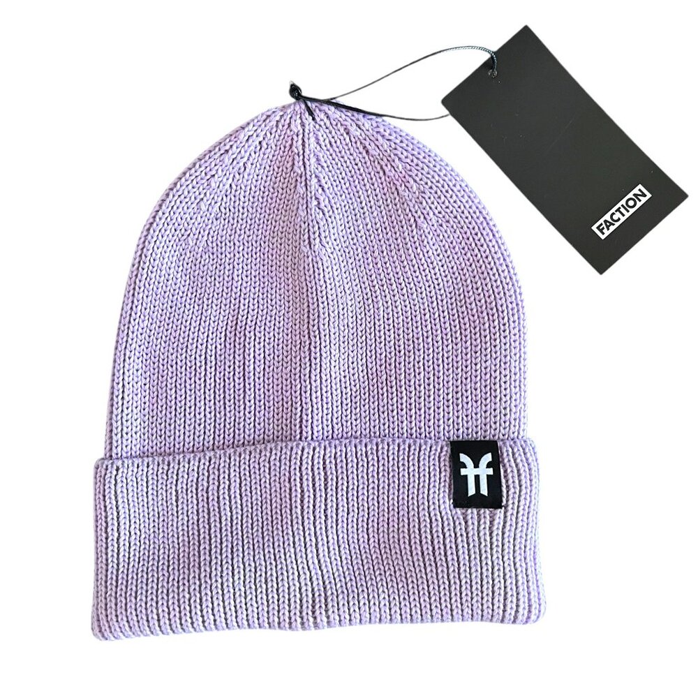 FACTION NEW Ribbed Beanie Hat In Lavender